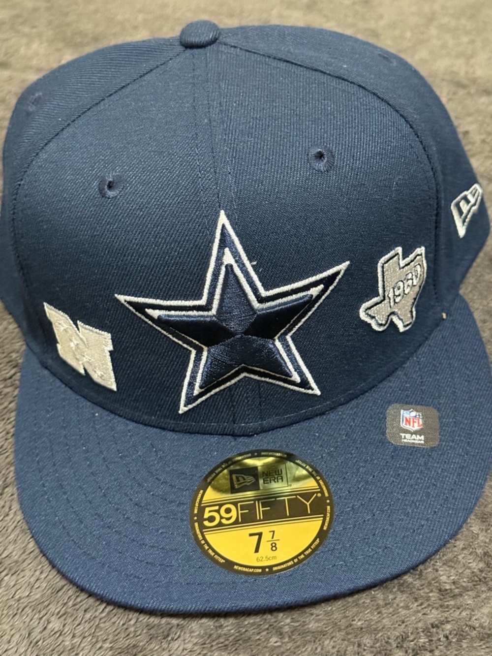 NFL Dallas Cowboy 59Fifty Identity D3 D NVY Fitted hat size 7 1/2